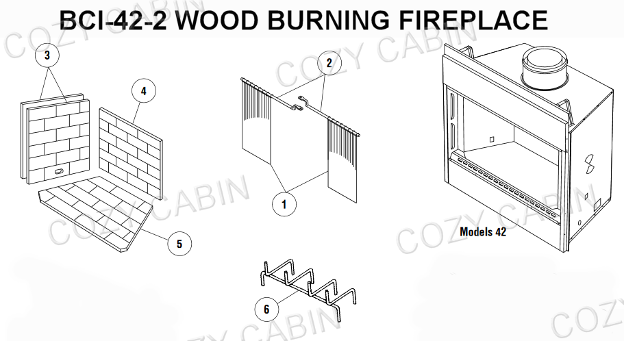 Superior Standard Series Wood Burning Fireplace with Circulating Heat (BCI-42-2) #BCI-42-2